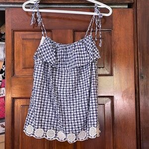 J crew Gingham tank
